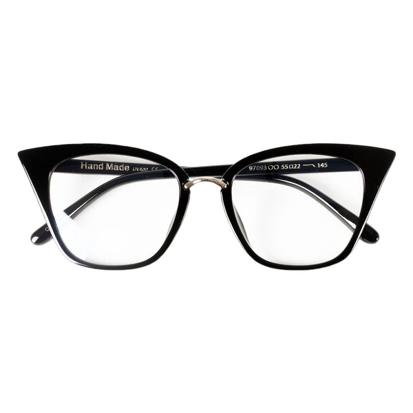 Women's Retro Cat-eye Eyewear Black Leopard Clear Fashion Lens Eyeglasses