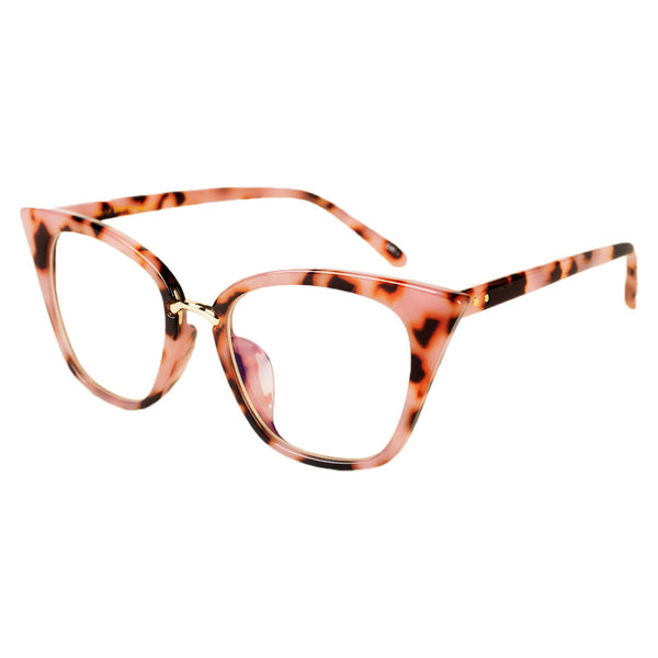 Women's Retro Cat-eye Eyewear Black Leopard Clear Fashion Lens Eyeglasses