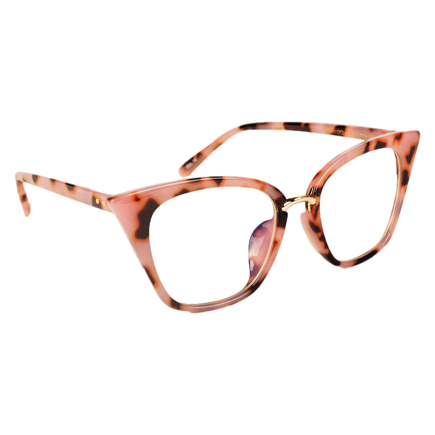 Women's Retro Cat-eye Eyewear Black Leopard Clear Fashion Lens Eyeglasses
