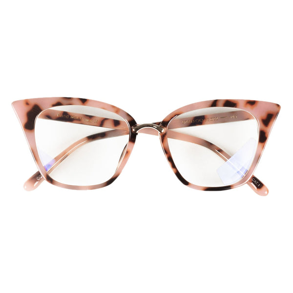 Women's Retro Cat-eye Eyewear Black Leopard Clear Fashion Lens Eyeglasses