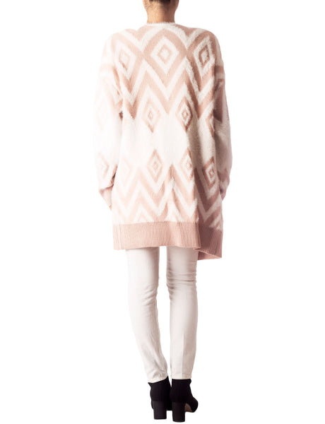 Women's Patterned Sweater Loose Oversized Casual Long Sleeve Cardigan