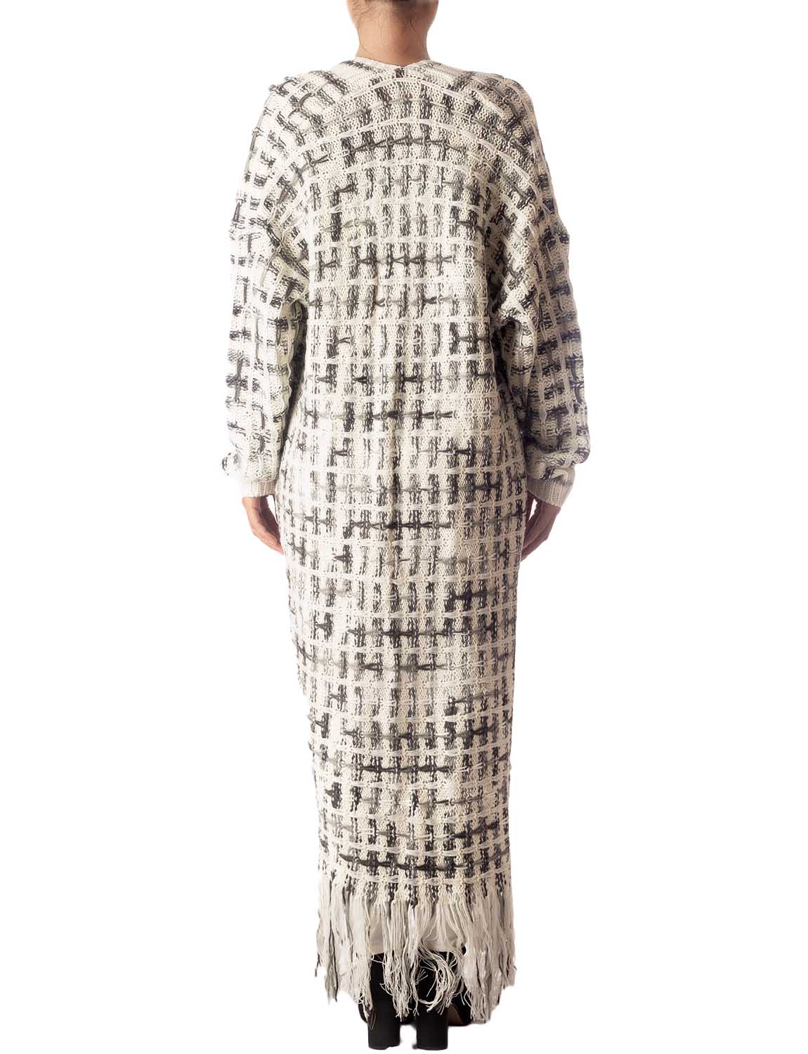 Women's Sweater Loose Oversized Casual Tassels Maxi Long Sleeve Cardigan