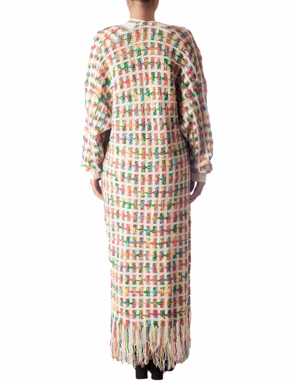 Women's Sweater Loose Oversized Casual Tassels Maxi Long Sleeve Cardigan