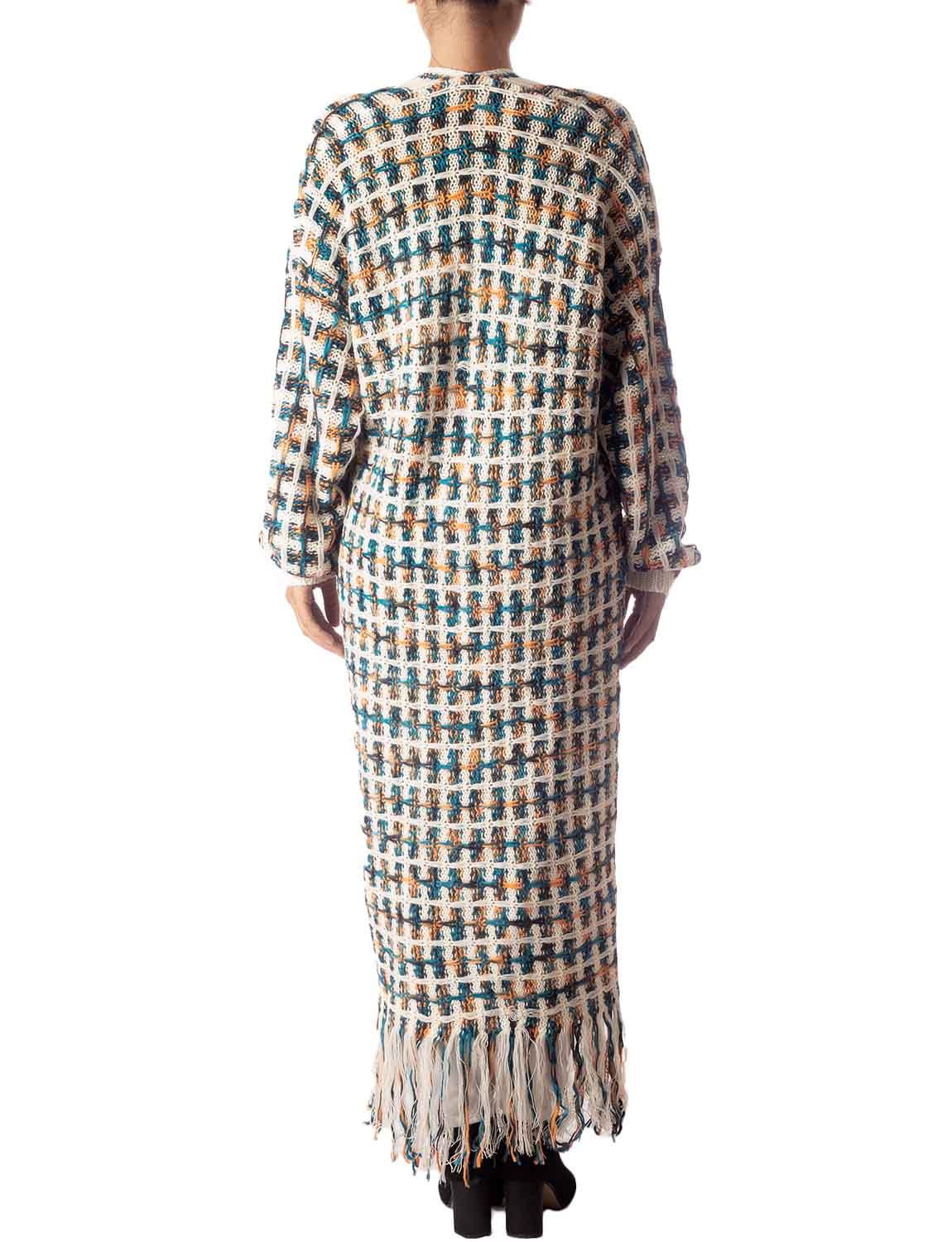 Women's Sweater Loose Oversized Casual Tassels Maxi Long Sleeve Cardigan