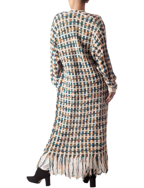 Women's Sweater Loose Oversized Casual Tassels Maxi Long Sleeve Cardigan