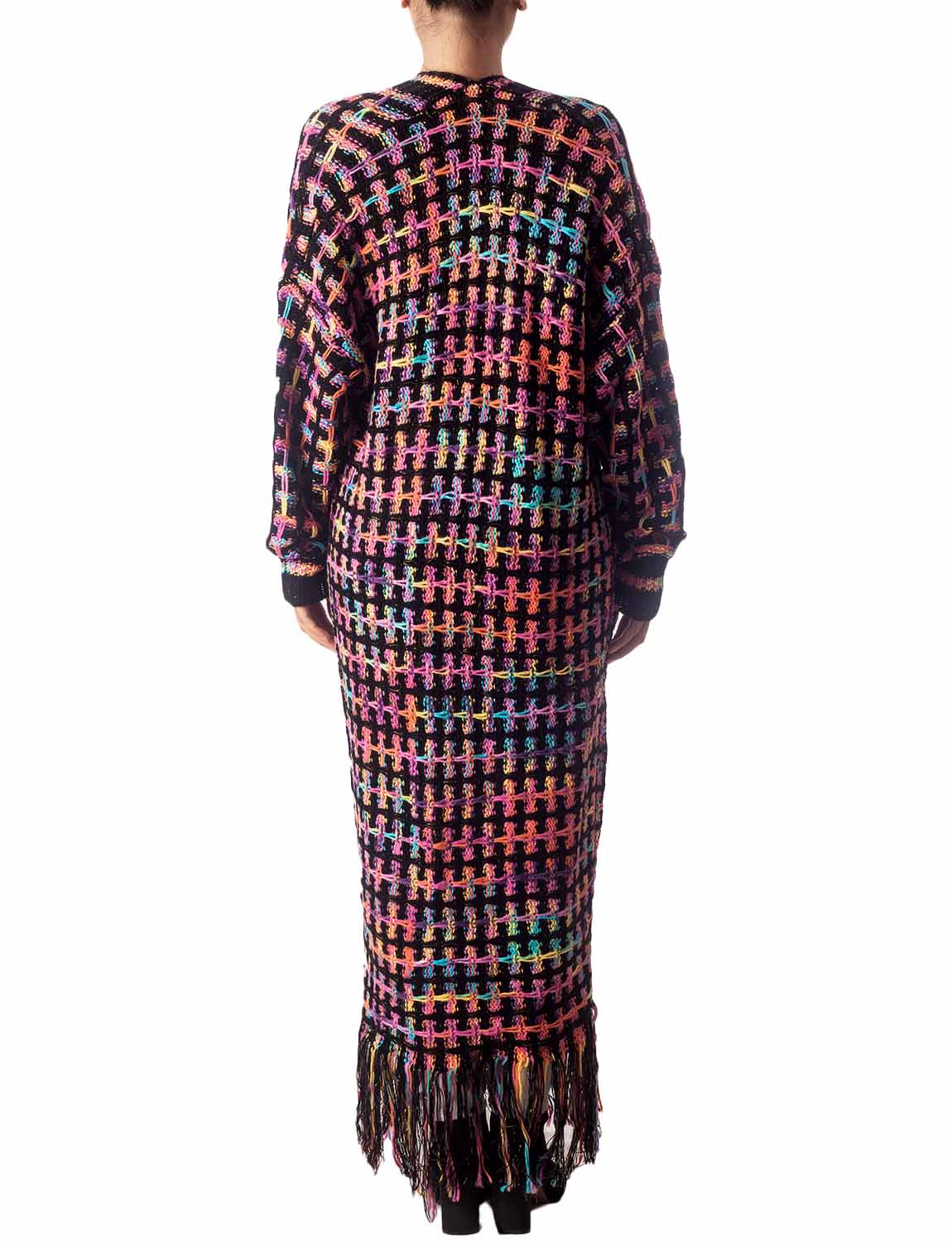 Women's Sweater Loose Oversized Casual Tassels Maxi Long Sleeve Cardigan