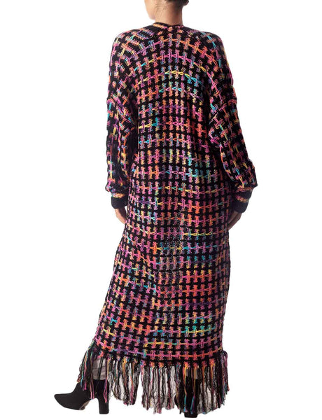 Women's Sweater Loose Oversized Casual Tassels Maxi Long Sleeve Cardigan