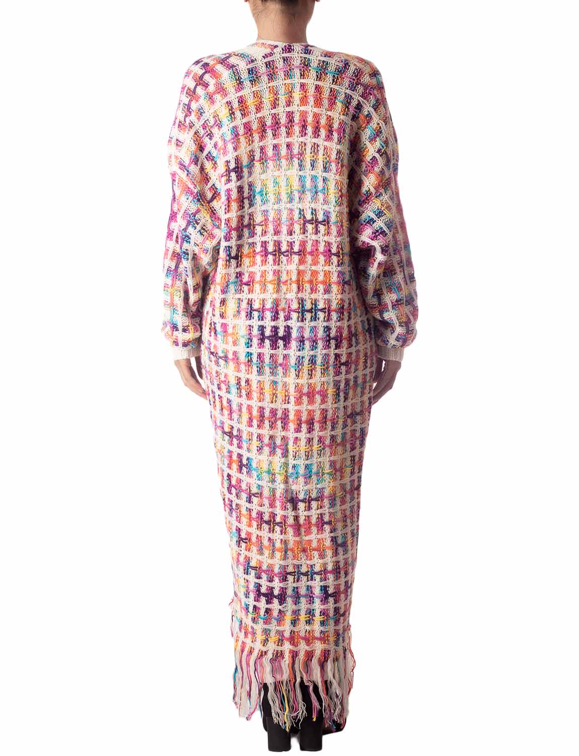 Women's Sweater Loose Oversized Casual Tassels Maxi Long Sleeve Cardigan