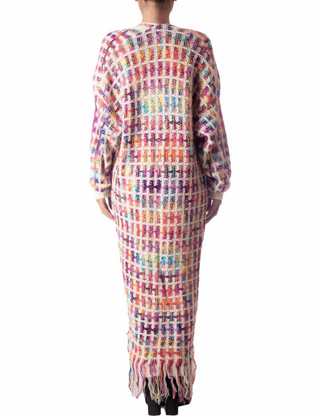 Women's Sweater Loose Oversized Casual Tassels Maxi Long Sleeve Cardigan