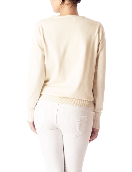 Women's Fashion Button V-neck Ladys Sweater Lightweight Cardigan