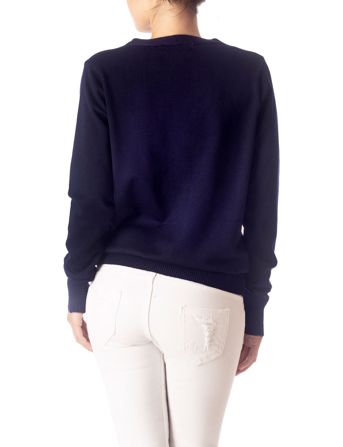 Women's Fashion Button V-neck Ladys Sweater Lightweight Cardigan