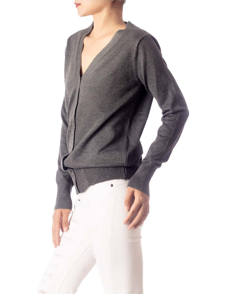 Women's Fashion Button V-neck Ladys Sweater Lightweight Cardigan