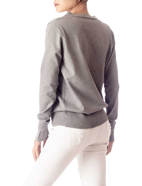 Women's Fashion Button V-neck Ladys Sweater Lightweight Cardigan