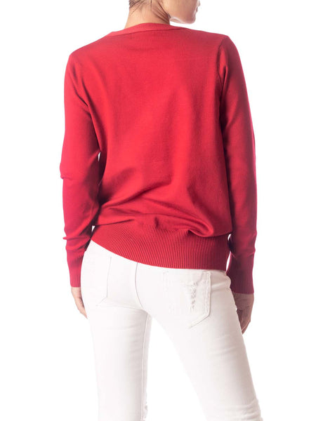 Women's Fashion Button V-neck Ladys Sweater Lightweight Cardigan