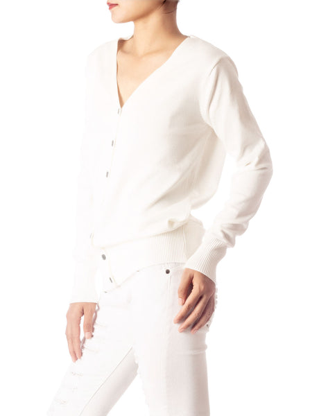 Women's Fashion Button V-neck Ladys Sweater Lightweight Cardigan