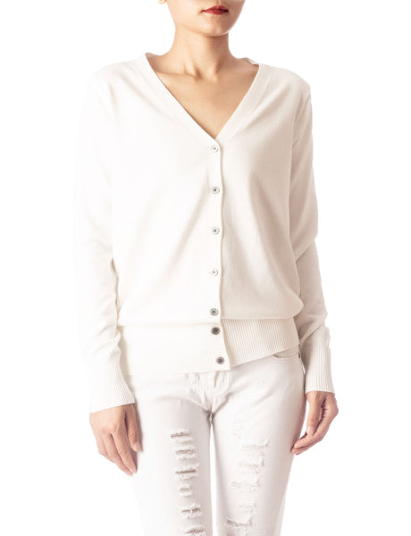 Women's Fashion Button V-neck Ladys Sweater Lightweight Cardigan