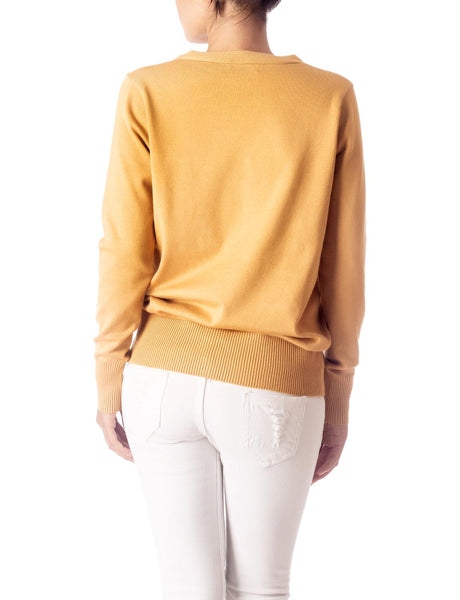 Women's Fashion Button V-neck Ladys Sweater Lightweight Cardigan