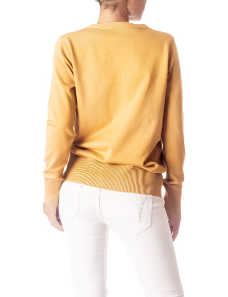 Women's Fashion Button V-neck Ladys Sweater Lightweight Cardigan