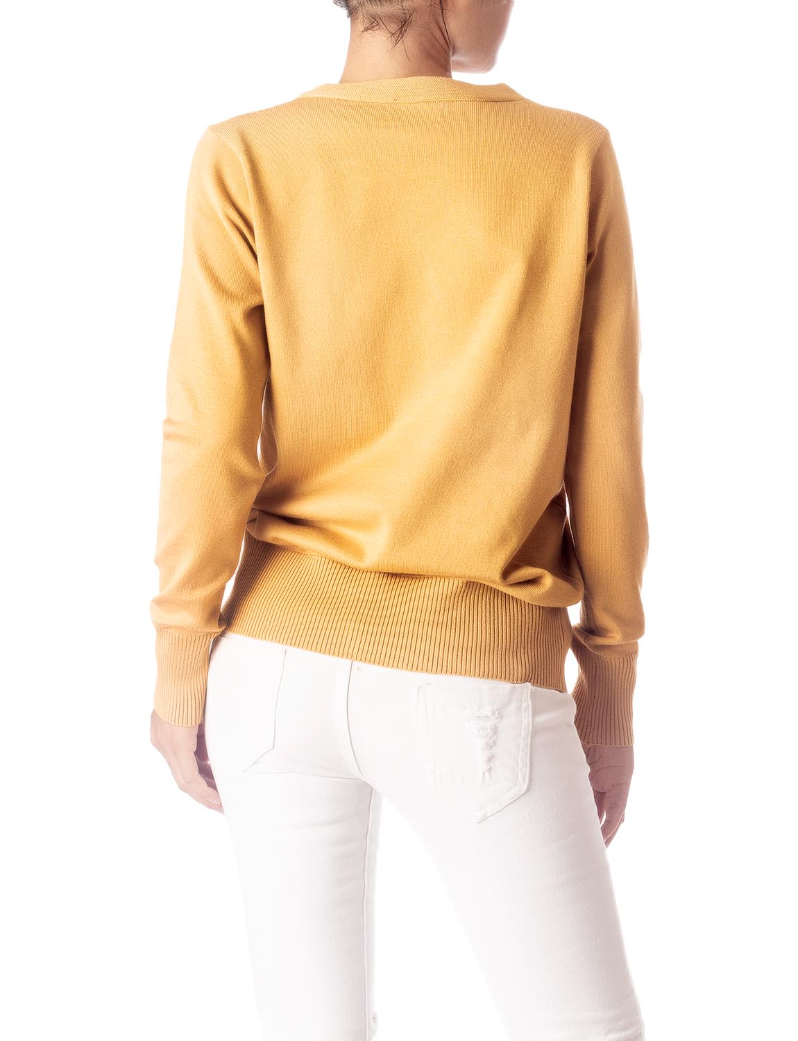 Women's Fashion Button V-neck Ladys Sweater Lightweight Cardigan