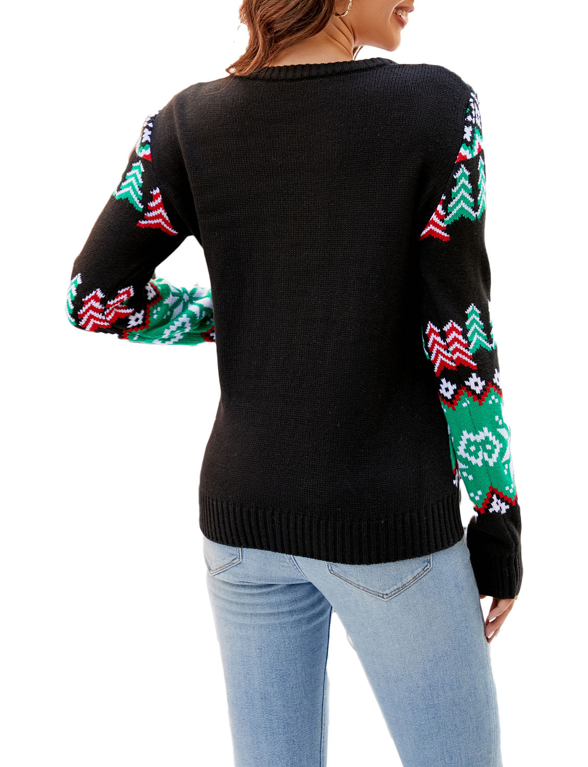 Women's Christmas Top Casual Cozy Long Sleeve Pullover Sweater