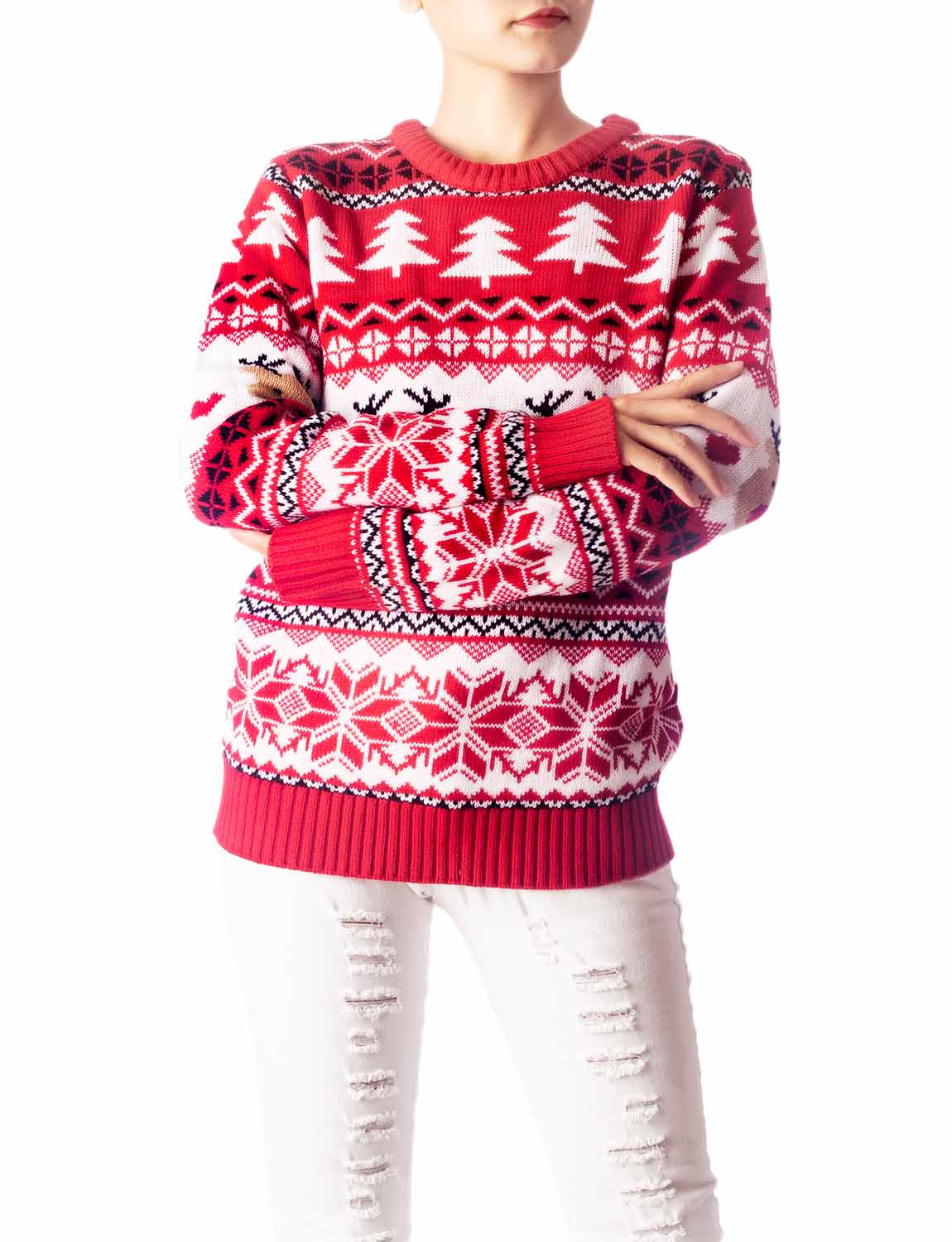 Women's Cozy Christmas Casual Top Long Sleeve Pullover Sweater