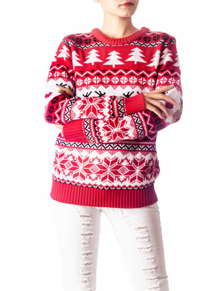 Women's Cozy Christmas Casual Top Long Sleeve Pullover Sweater