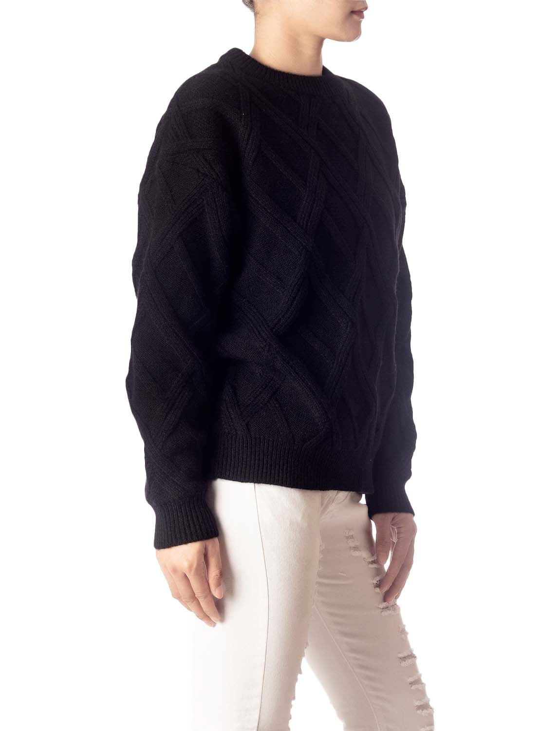 Women's Cozy Casual Top Long Sleeve Cable Knitted Pullover Sweater