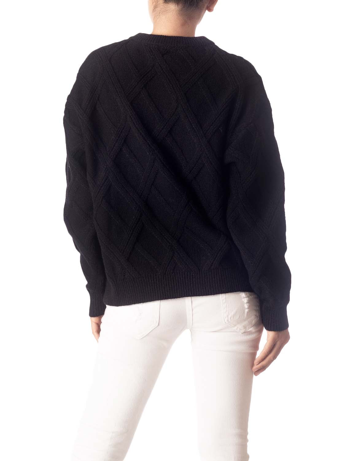 Women's Cozy Casual Top Long Sleeve Cable Knitted Pullover Sweater