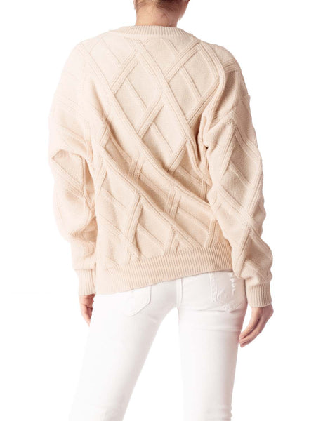 Women's Cozy Casual Top Long Sleeve Cable Knitted Pullover Sweater