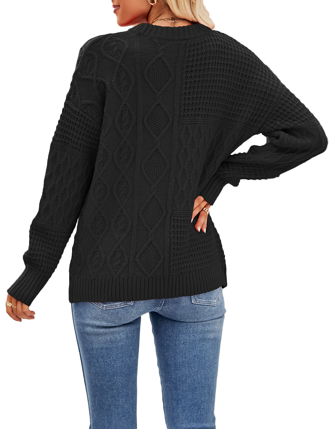 Women's Cozy Casual Top Long Sleeve Lightweight Soft Pullover Sweater