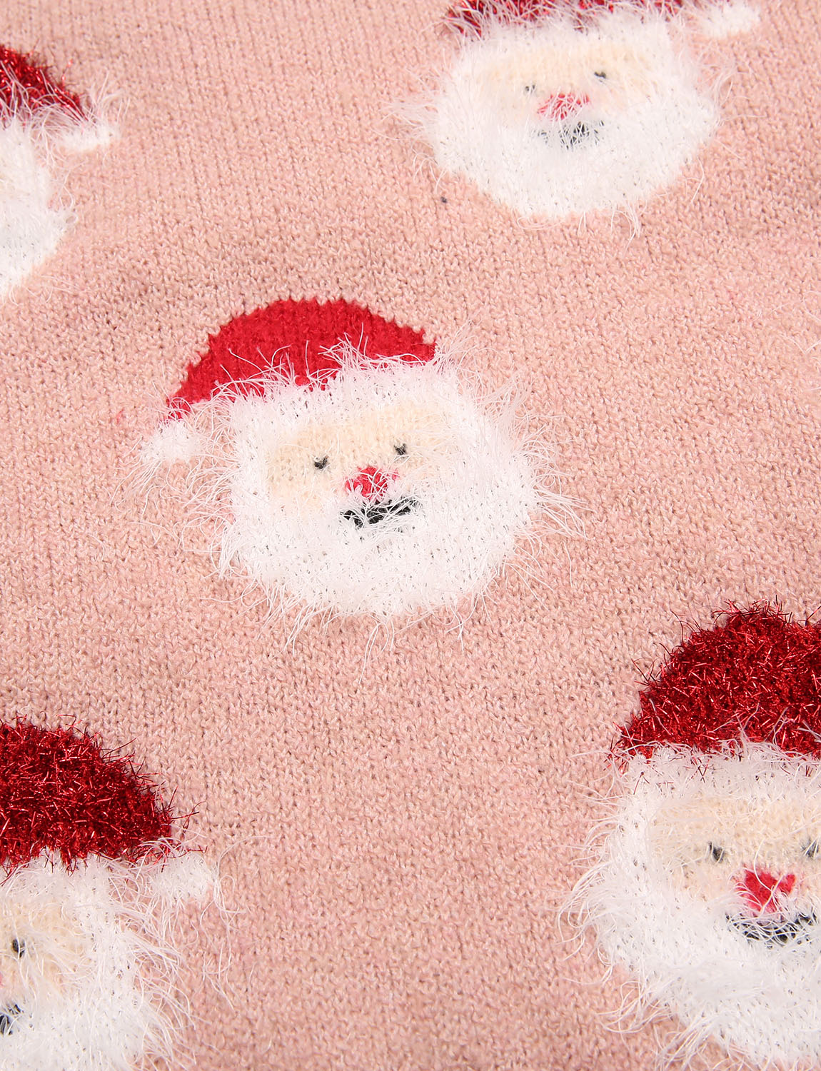 Women's Casual Christmas Top Santa Claus Long Sleeve Pullover Sweater