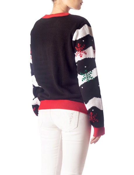 Women's Casual Christmas Tree Top Cozy Long Sleeve Pullover Sweater