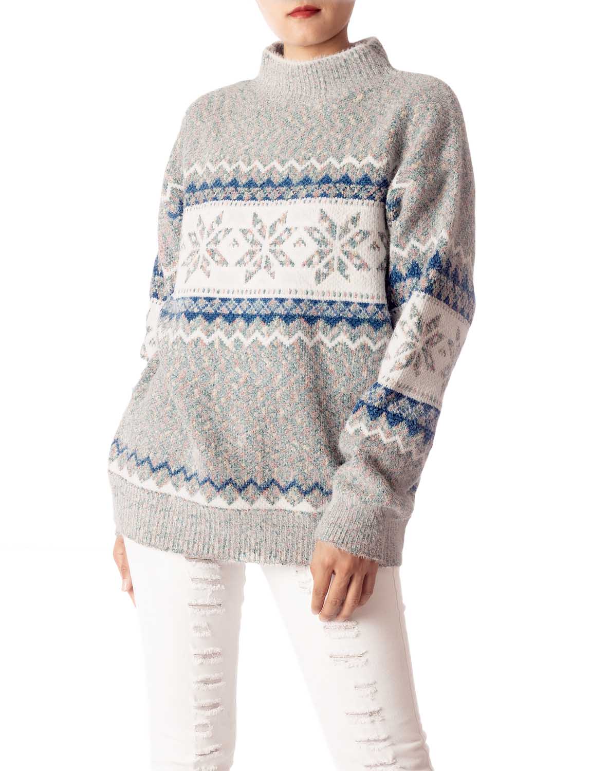 Women's Cozy Casual Lightweight Top Long Sleeve Soft Pullover Sweater