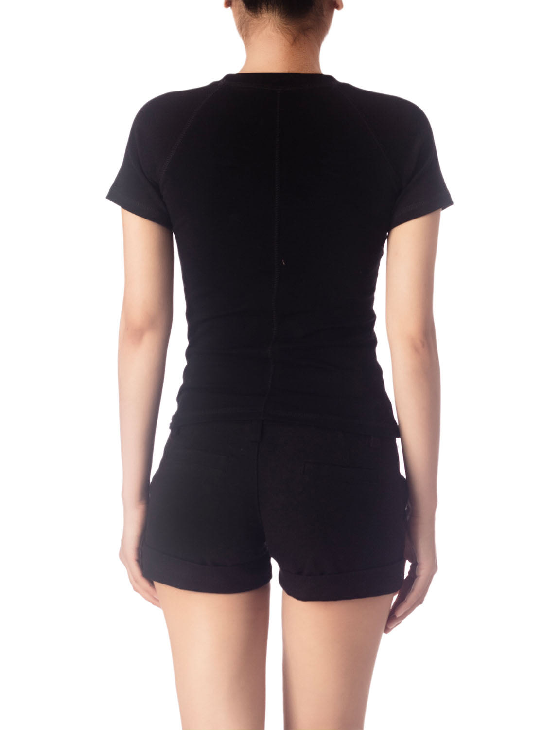 Women's Slim Fit Stretchy Thick Cotton Comfort Short Sleeves T-shirt
