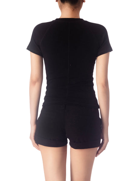 Women's Slim Fit Stretchy Thick Cotton Comfort Short Sleeves T-shirt