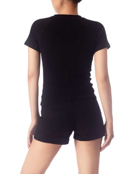 Women's Slim Fit Stretchy Thick Cotton Comfort Short Sleeves T-shirt