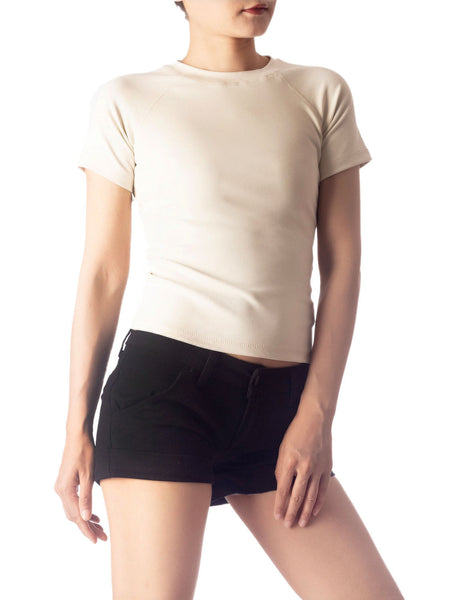 Women's Slim Fit Stretchy Thick Cotton Comfort Short Sleeves T-shirt