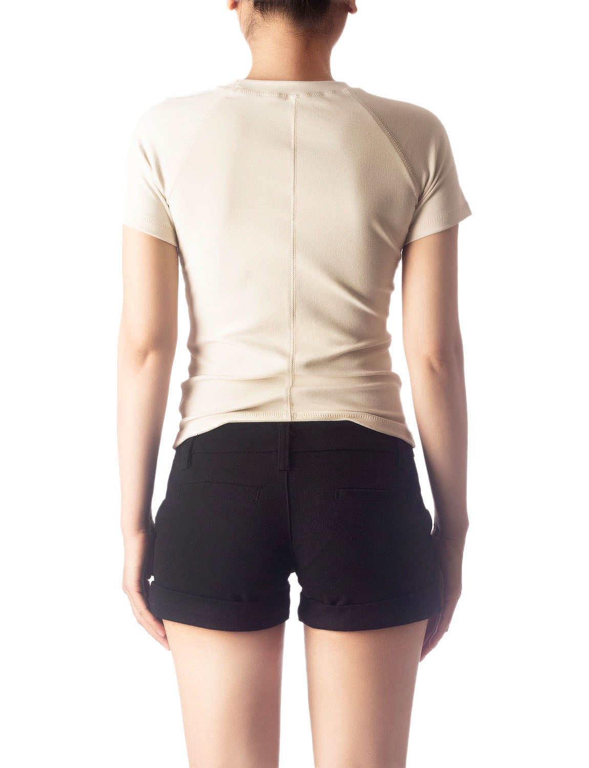 Women's Slim Fit Stretchy Thick Cotton Comfort Short Sleeves T-shirt