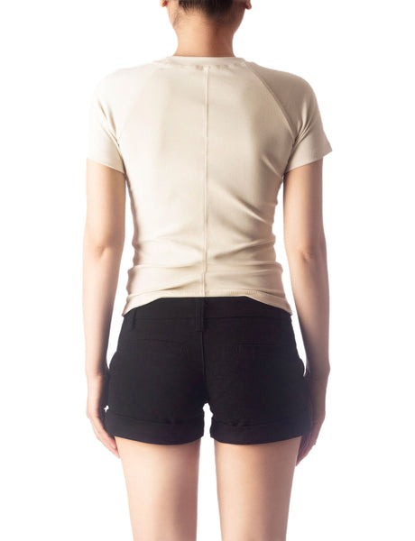 Women's Slim Fit Stretchy Thick Cotton Comfort Short Sleeves T-shirt