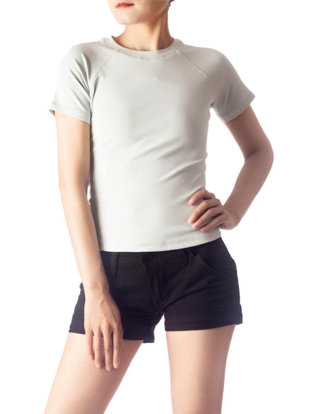 Women's Slim Fit Stretchy Thick Cotton Comfort Short Sleeves T-shirt