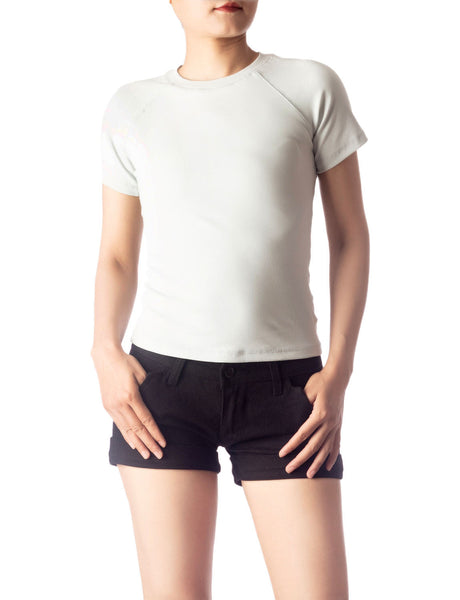 Women's Slim Fit Stretchy Thick Cotton Comfort Short Sleeves T-shirt