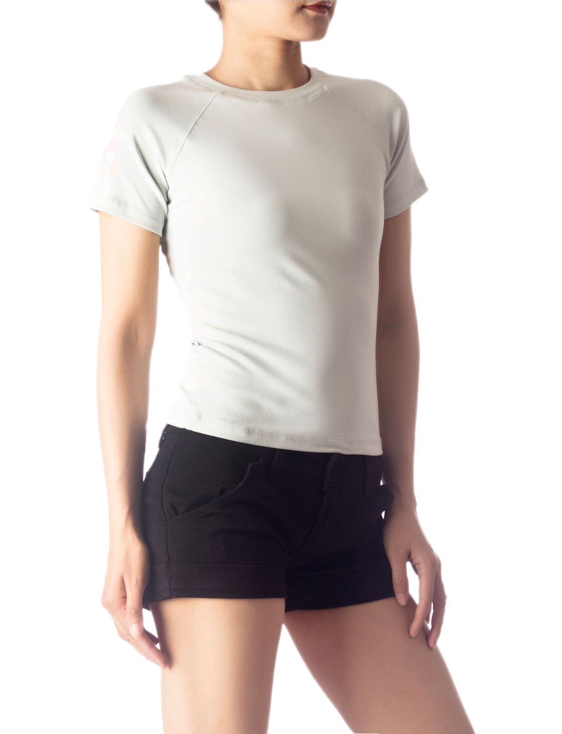 Women's Slim Fit Stretchy Thick Cotton Comfort Short Sleeves T-shirt