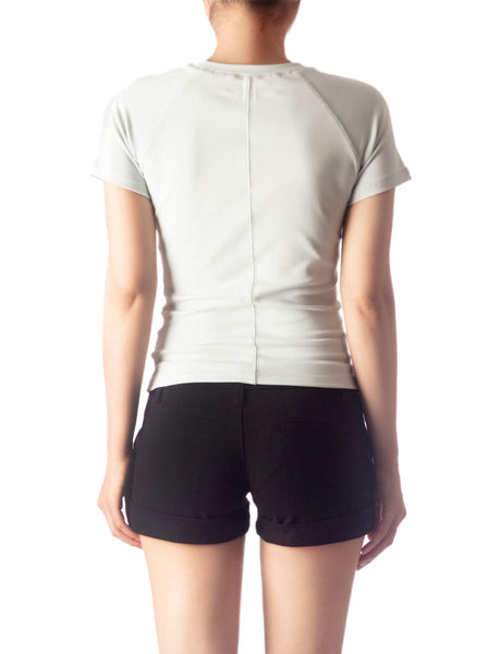 Women's Slim Fit Stretchy Thick Cotton Comfort Short Sleeves T-shirt