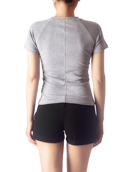 Women's Slim Fit Stretchy Thick Cotton Comfort Short Sleeves T-shirt