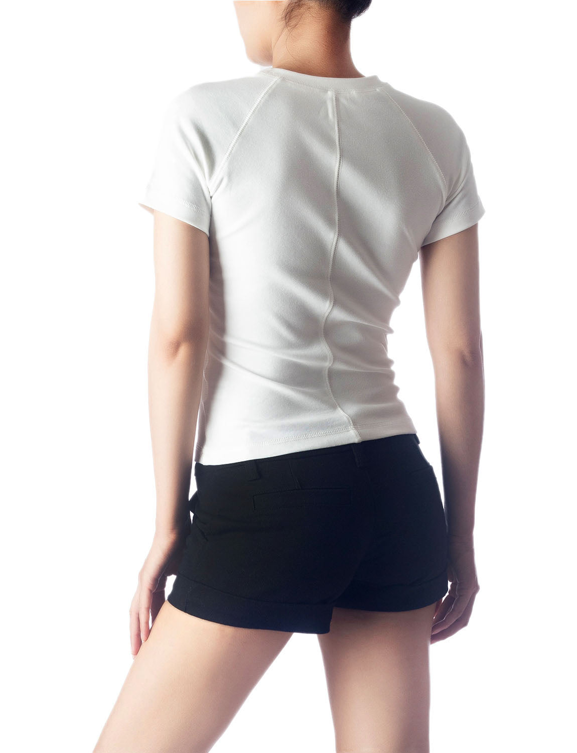 Women's Slim Fit Stretchy Thick Cotton Comfort Short Sleeves T-shirt