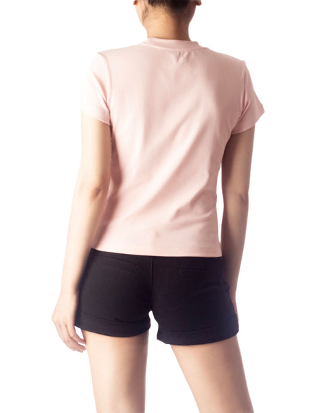 Women's Casual Stretchy Plain Pattern Cotton Comfort Short Sleeves T-shirt