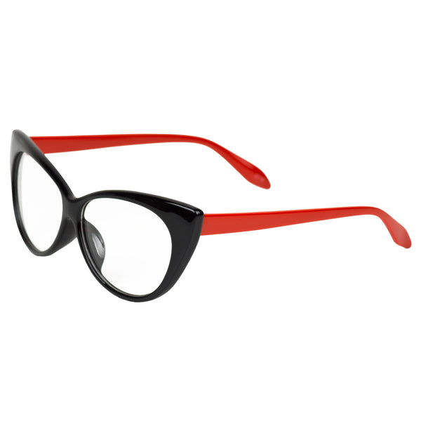 Women's Cateye Vintage Plastic Frame Retro Fashion Clear Lens Eyeglasses