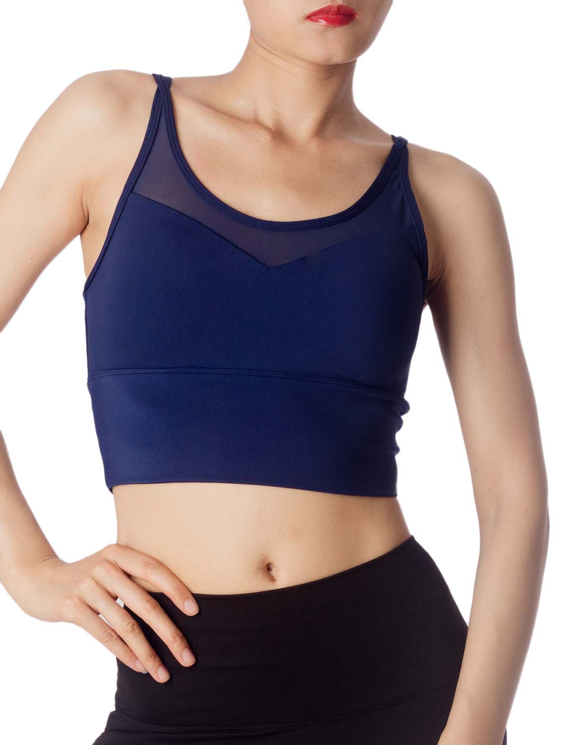 Women's Breathable Non Wire Yoga Fitness Bralette Gym Padded Sports Bra