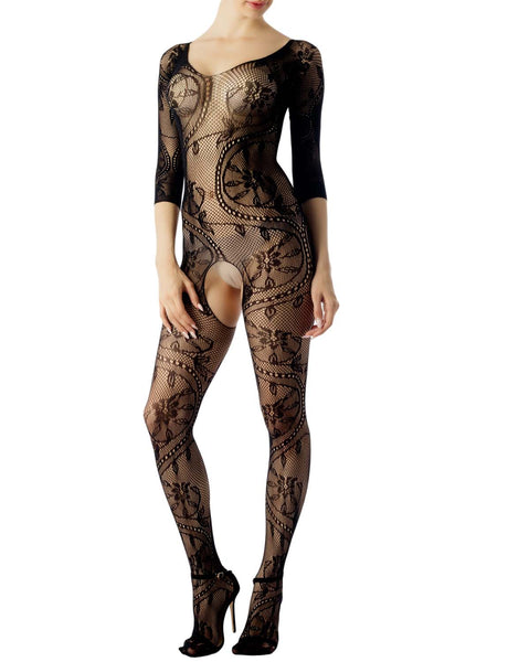 Women's Stretchy Fishnet Sexy Lace Body Stockings Seductive Hot Lingerie
