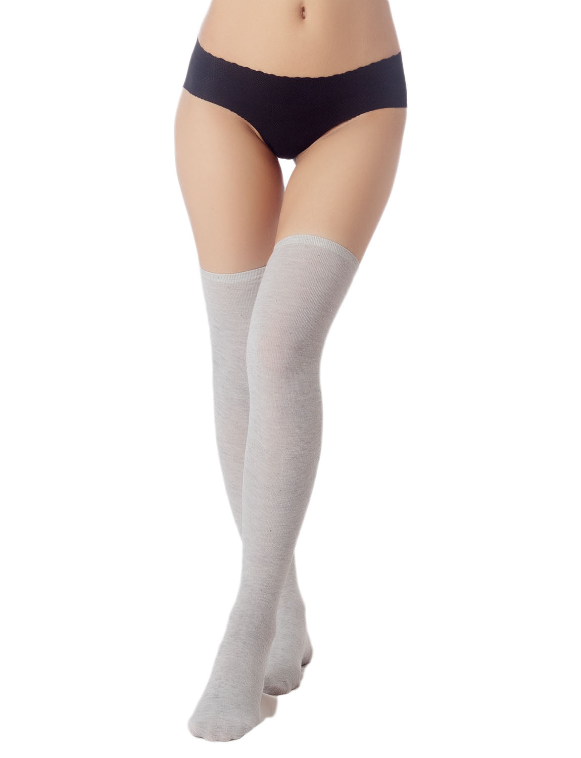 Women's Navy Stripes Sports Football Style Casual Hold-up Thigh High Long Socks